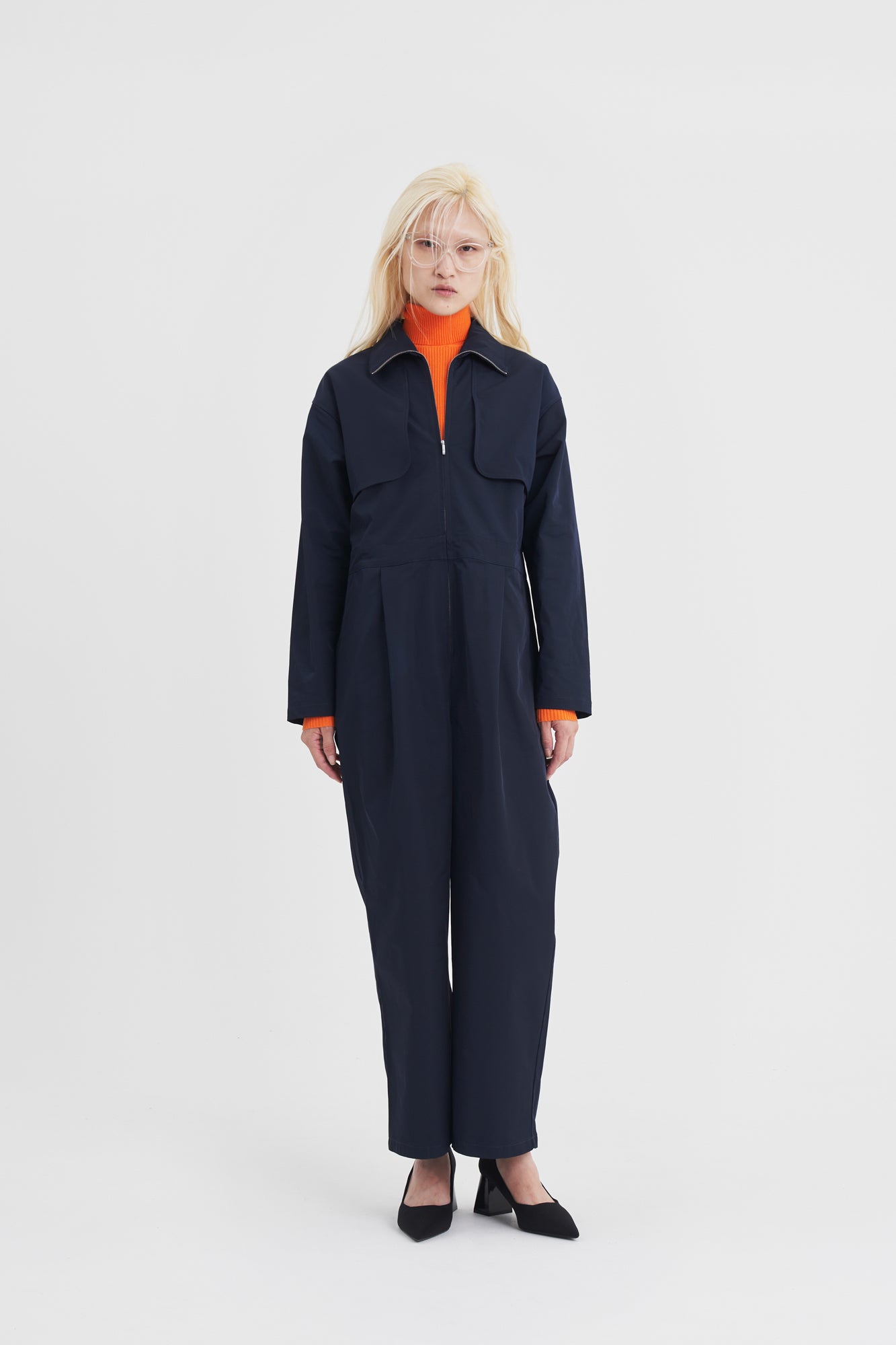 STAND COLLAR JUMP SUITS